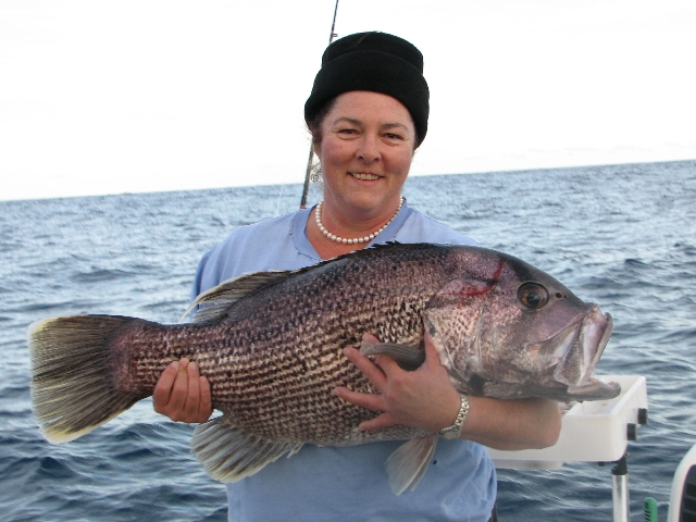 Jody and her 13kg fish 