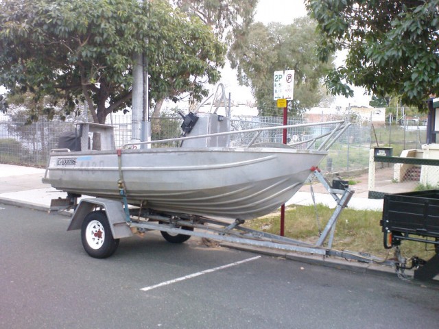 boat on replacement trailer