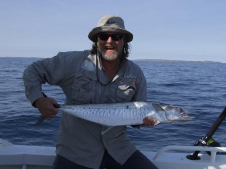 Small spaniard caught out from Roley Rock in Dampier , 4 days without a breath of wind in August , unheard of