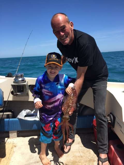 grandsons first squid
