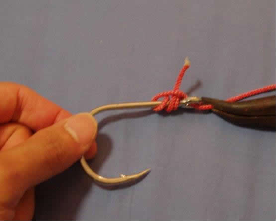 Tying assist cord for jigging : METHOD 2 - Double Knotted 