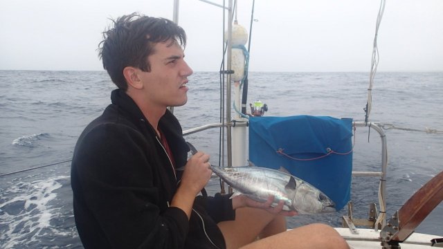 Southern bluefin tuna trolling 6 knots 50 m contour out west