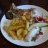 Dhu wings and belly with artichoke salad and chips