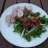 Seared kingfish (& YFT)  salad with roast shallot dressing